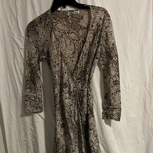 Reformation Snake Print Wrap Dress